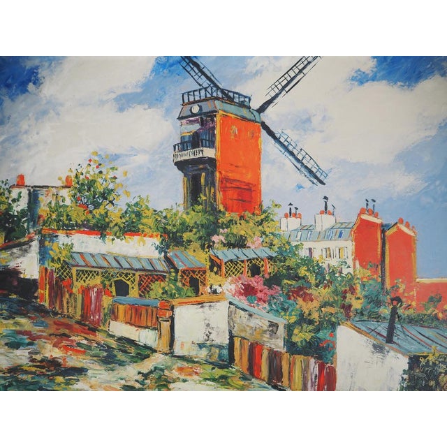 Modern Elisée Maclet, Montmartre Moulin de la Galette, 1930, Oil on Panel, Framed For Sale - Image 3 of 9