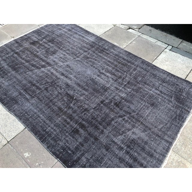 Gray 1960s Vintage Turkish Gray Rug - 7′1″ × 7′3″ For Sale - Image 8 of 11
