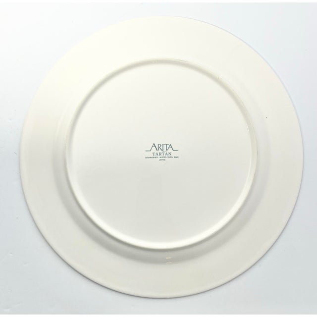 Ceramic 1980s Arita “Tartan Plaid” 13-Piece Ceramic Dinnerware Set For Sale - Image 7 of 8