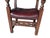Rare Antique Spanish Revival / Gothic Oak Armchair in Oxblood Leather & Bronze Accents For Sale - Image 11 of 12