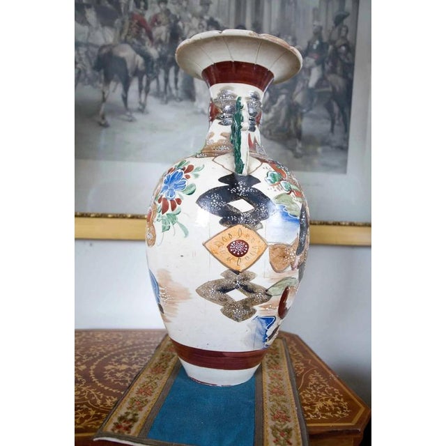 Meiji Japanese Satsuma Vase For Sale - Image 3 of 6
