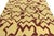 Handwoven in wool, a square 9x9 flatweave designed by one of the most modern designers in India. Acknowledged as a Dhurrie...