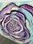 2010s P. Black Signed Pop Art Stylized Teal + Lavender Rose Acrylic Painting For Sale - Image 5 of 12