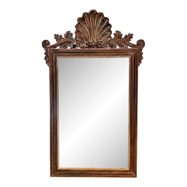 Vintage Made for Labarge Italian Shell Top Mirror For Sale