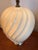 1980s Pair of Large 1980s Art Deco Revival Cream Swirl Cream Ceramic Table Lamps For Sale - Image 5 of 12