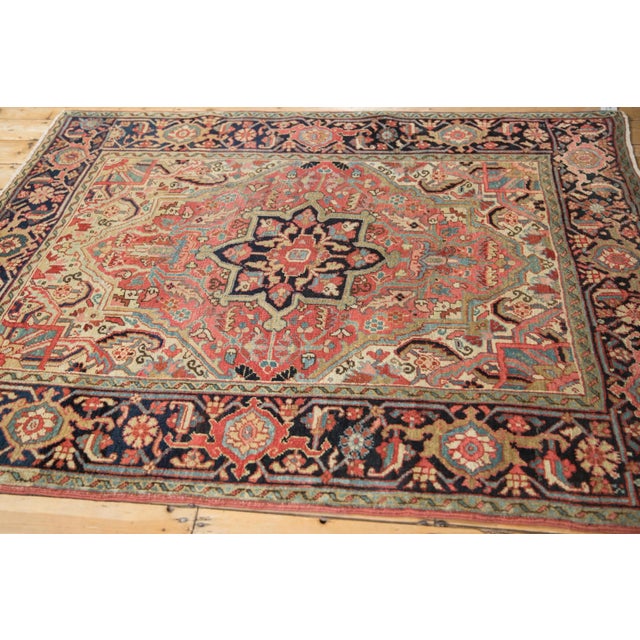 1930s Vintage Heriz Rug - 4'9" X 5'11" For Sale - Image 5 of 10