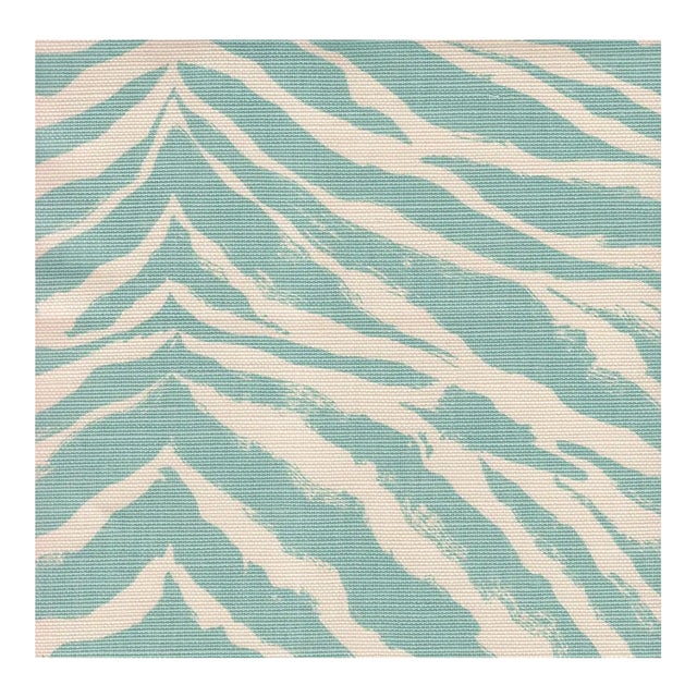China Seas Quadrille Nairobi Petite Aqua Oin Tint - 2 7/8 Yards For Sale