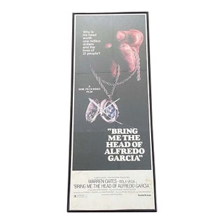 Original 1974 Sam Peckinpah Alfredo Garcia Framed Movie Poster Insert Art For Sale