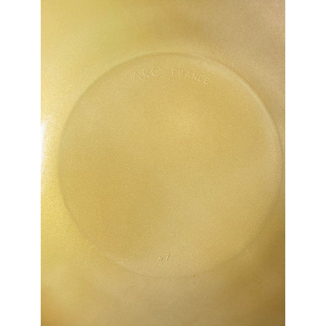 Late 20th Century Set of 4 French Frosted Champagne Gold Glass Serving Bowls by Arc France For Sale - Image 4 of 6