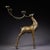 Late 19th Century Gilt Bronze Deer Candelabra With Inscriptions, 2300g, Archaic Motifs For Sale - Image 4 of 10