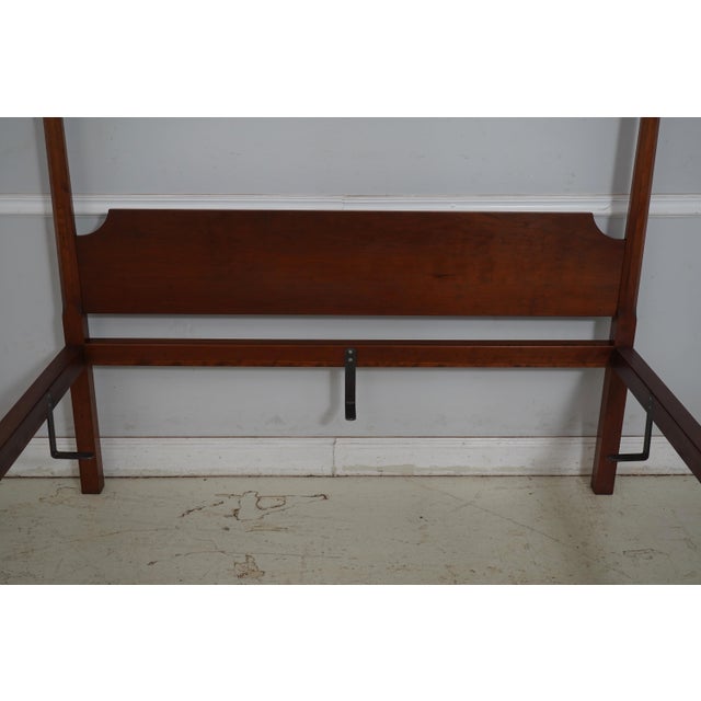 Traditional Eldred Wheeler Queen Size Cherry Canopy Bed For Sale - Image 3 of 17
