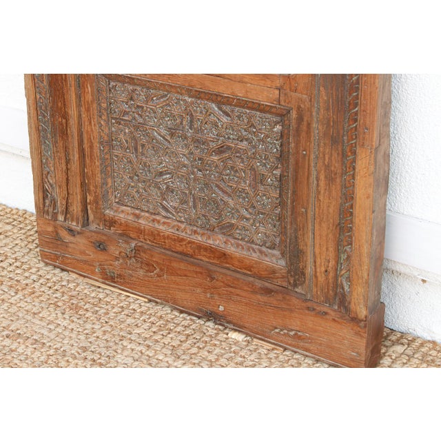 Wood Antique Architectural Mughal Arch Mirror For Sale - Image 7 of 9