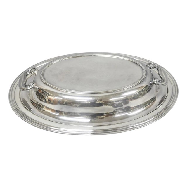 Vintage Wallace N6706 Silver Plated Large Oval 15" Covered Serving Dish For Sale