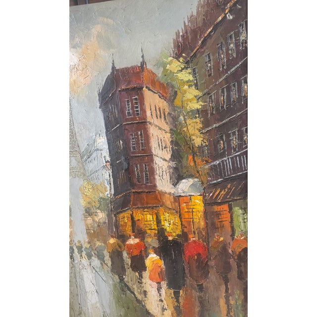 Vintage Paintings Paris Street Scene 2pc For Sale - Image 18 of 18
