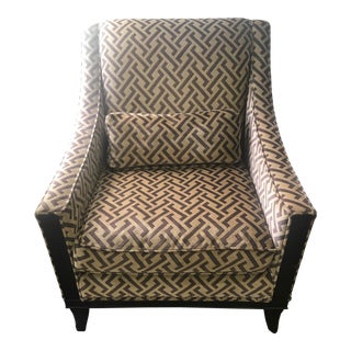 Modern Kravet Brown Armchair For Sale