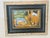 Original art oil on board signed of a country barn scene with a horse and a donkey.