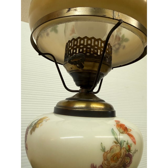 1930s Victorian Gone With the Wind Hurricane Table Lamp For Sale - Image 11 of 12