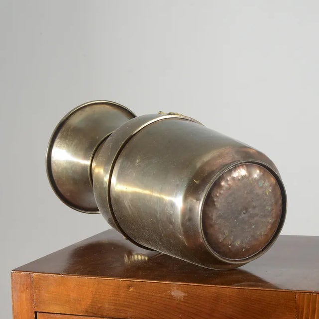 Silver Vintage Vase in Metal, 1950 For Sale - Image 8 of 9