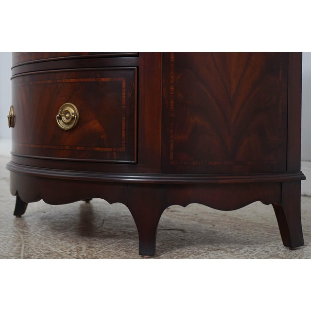 Brown Councill Craftsmen Mahogany Banded Server Demilune Chest For Sale - Image 8 of 17