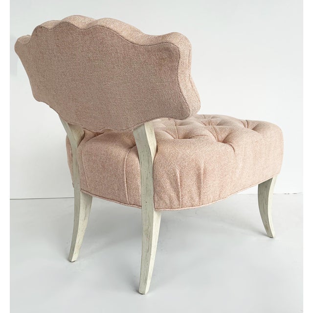 Art Deco Hollywood Regency Panteges Tufted Chair, Ambella Home Collection, American Made For Sale - Image 3 of 9