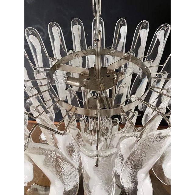 Italian Murano Petals Chandelier, 1970s For Sale - Image 9 of 13