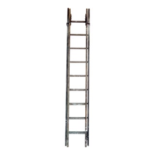 Vintage Double Wooden Workmaster Ladder Sears & Roebuck 20 Ft on Sale $1420 Read Below (2-10' Sections) Library Ladder? For Sale