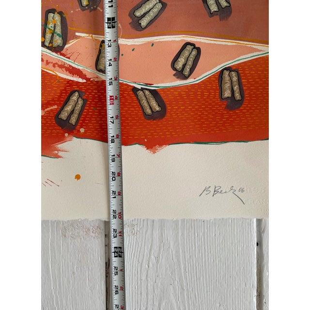 Paper Barbara Beck 2006 Abstract Acrylic Painting on Paper - Signed/Dated/Unframed For Sale - Image 7 of 8