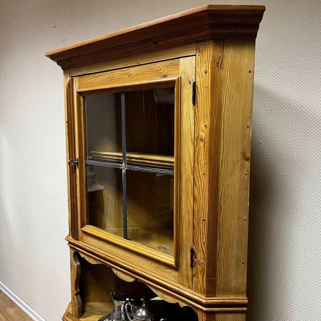 Antique Softwood Corner Cabinet from Franconia, Set of 2 For Sale - Image 5 of 16