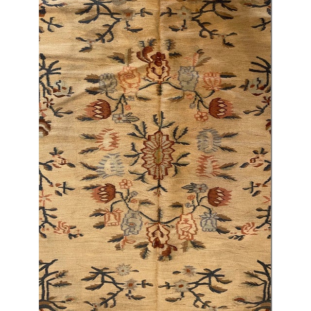 Early 20th Century Antique Floral Bessarabian Kilim Rug For Sale In Los Angeles - Image 6 of 7