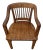 Antique Library Bankers Chair American Quarter Sawn Oak Figured Wood Grain For Sale In Palm Springs - Image 6 of 11