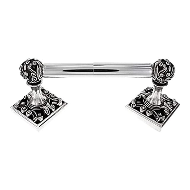 Contemporary Vicenza Pewter Paper Holder - Antique Silver Finish For Sale