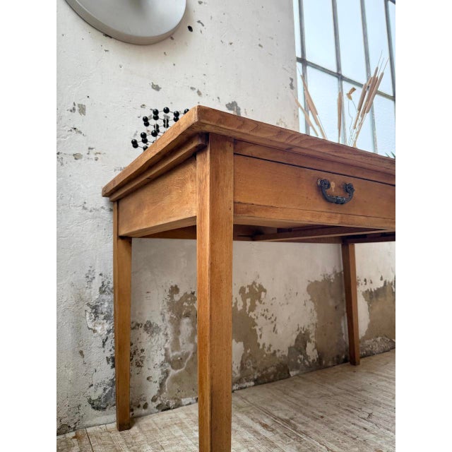 Oak Veneer Desk, 1950s For Sale - Image 4 of 18