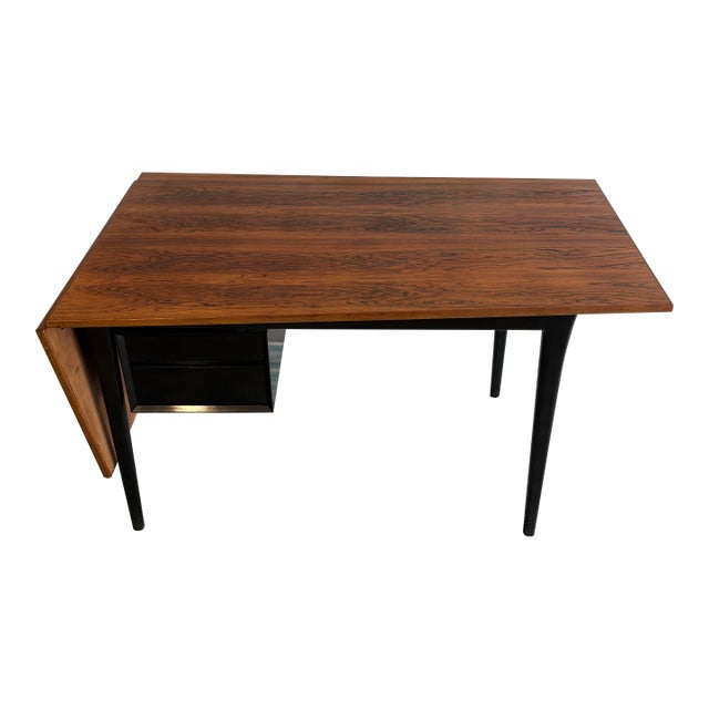 1960s Attributed Arne Vodder Danish Modern Rosewood “Coffin” Desk | Mid Century Modern | Made in Denmark For Sale