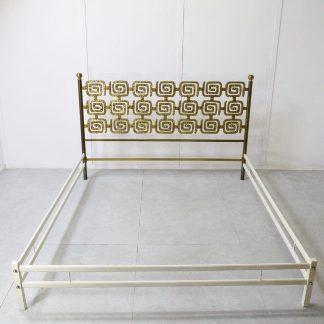 Brass Bed in the style of Osvaldo Borsani, 1960s For Sale - Image 10 of 10