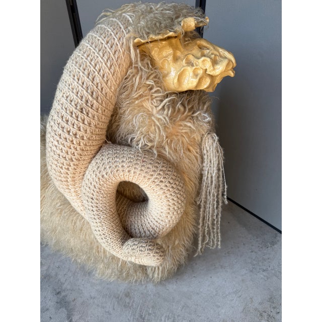 Bench by Edna Cataldo Bighorn Sheep Sculpture Sheep Manner of Francois-Xavier Lalanne For Sale - Image 6 of 18