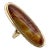 Victorian 18K Gold and Agate Cabochon Ring Size 7 For Sale