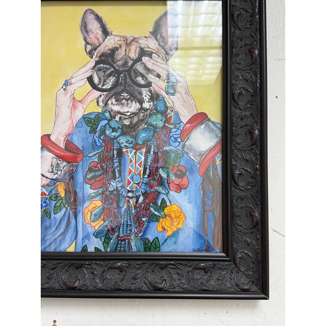 Ivy McConnell Pop Art Giclee Print "Iris Apfel as a Dog", Framed For Sale - Image 10 of 12