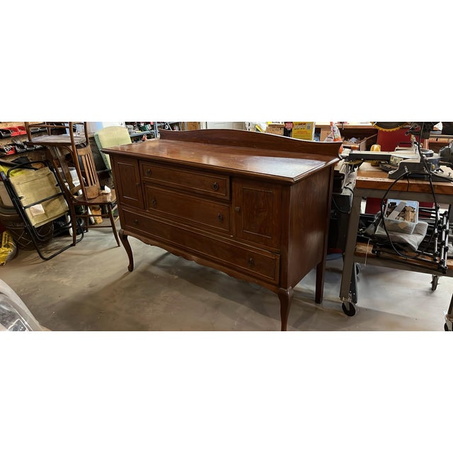 Wood Antique Sideboard/Buffet For Sale - Image 7 of 12