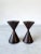 This set of two Mid Century Modern Danish rosewood Tulip Candle Holders is a stunning addition to any mid-century home....