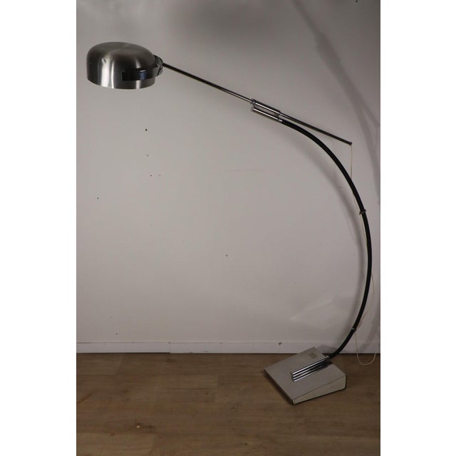 Vintage Arc Floor Lamp with Chromed Metal Arm, 1970 For Sale - Image 15 of 18