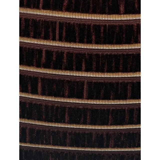 Transitional Osborne & Little "Celesta Stripe" in Plum 22" Pillows-a Pair For Sale - Image 3 of 4