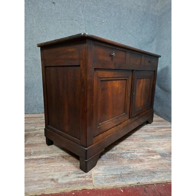 Wood Low Louis Philippe Sideboard in Walnut, 19th Century For Sale - Image 7 of 8