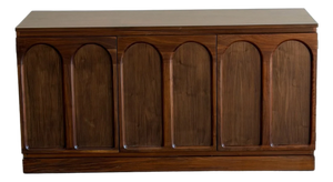 1960s Reworked Arched Walnut Credenza