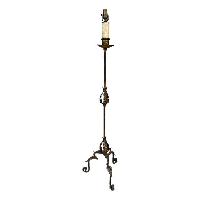 Spanish Gilt Floor Lamp For Sale