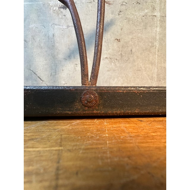 Brown Late 20th Century Jan Barboglio Forged Iron Candelabra 2-Arm Vine Leaves Glass Votives Signed 19" For Sale - Image 8 of 11