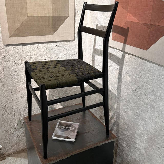 Leggera Chair in Black Lacquered Ash by Gio Ponti for Cassina, 1950s For Sale - Image 9 of 13