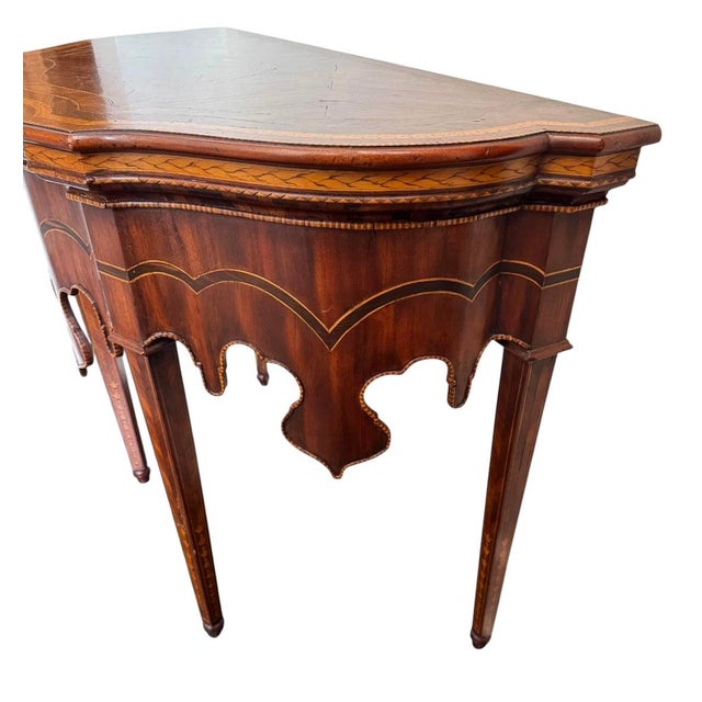 Alfonso Marina 18c Style Alfonso Marina Consola Altamira Demilune Console Table For Sale - Image 4 of 5
