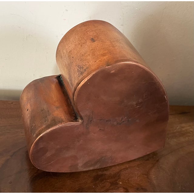 Metal American Folk Art Copper Heart Sculpture For Sale - Image 7 of 13