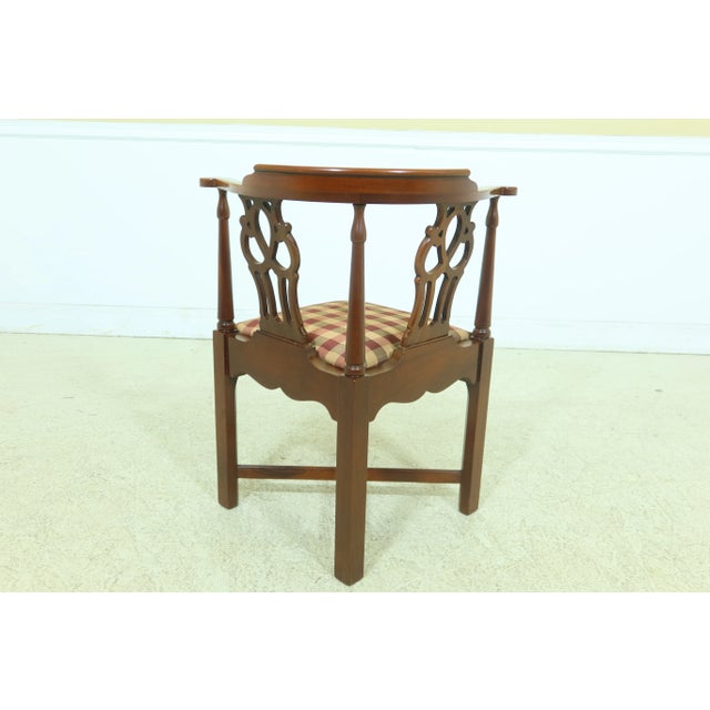 Wood Chippendale Mahogany Corner Chair For Sale - Image 7 of 9