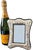 An elegant silverplated picture frame embellished with raised flowers, curling stems, and flowing foliage. Its gently...
